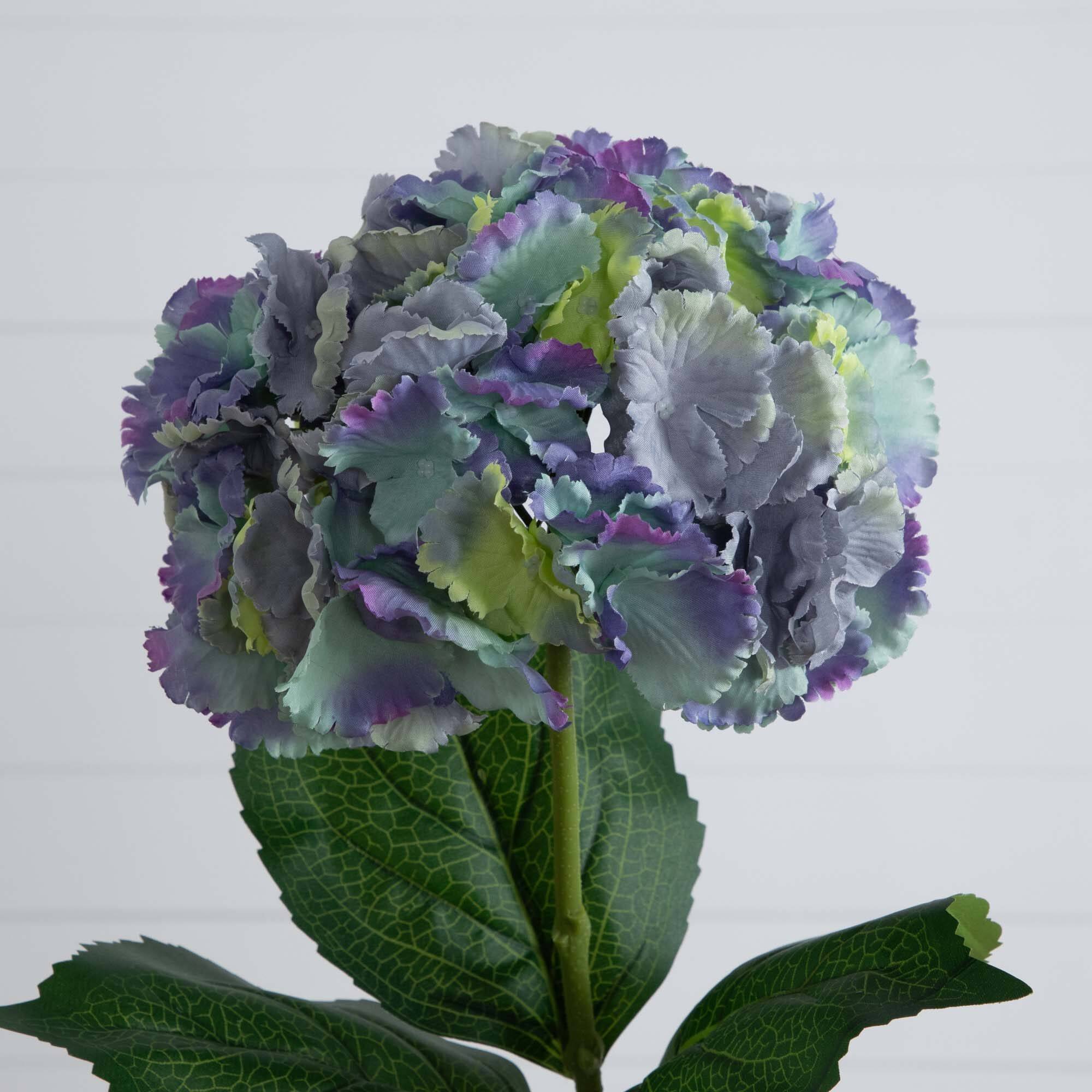 30" Blue Hydrangea Flower Stems, 3ct.